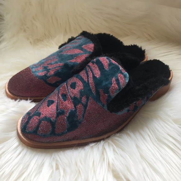 Free People Shoes - Free People Butterfly Effect Faux Fur Mule